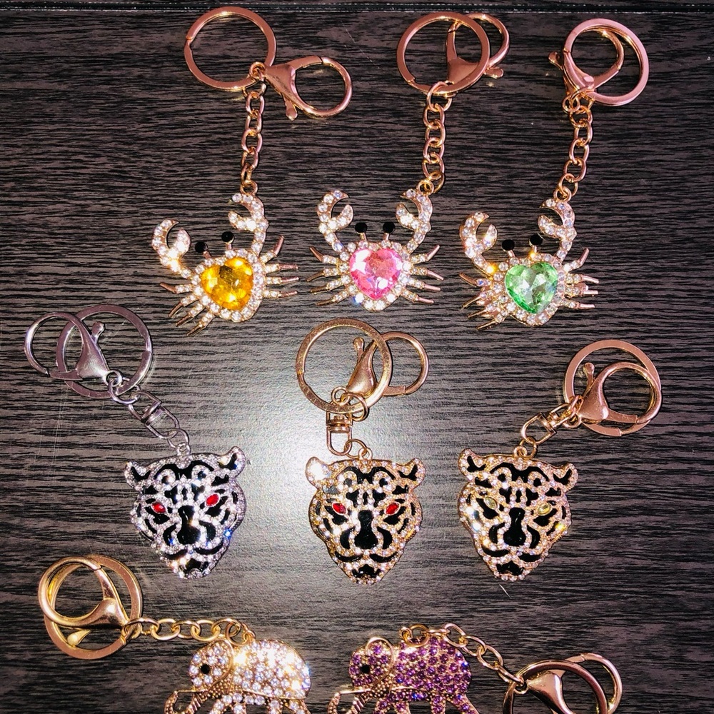 Bag charm set of 8 new